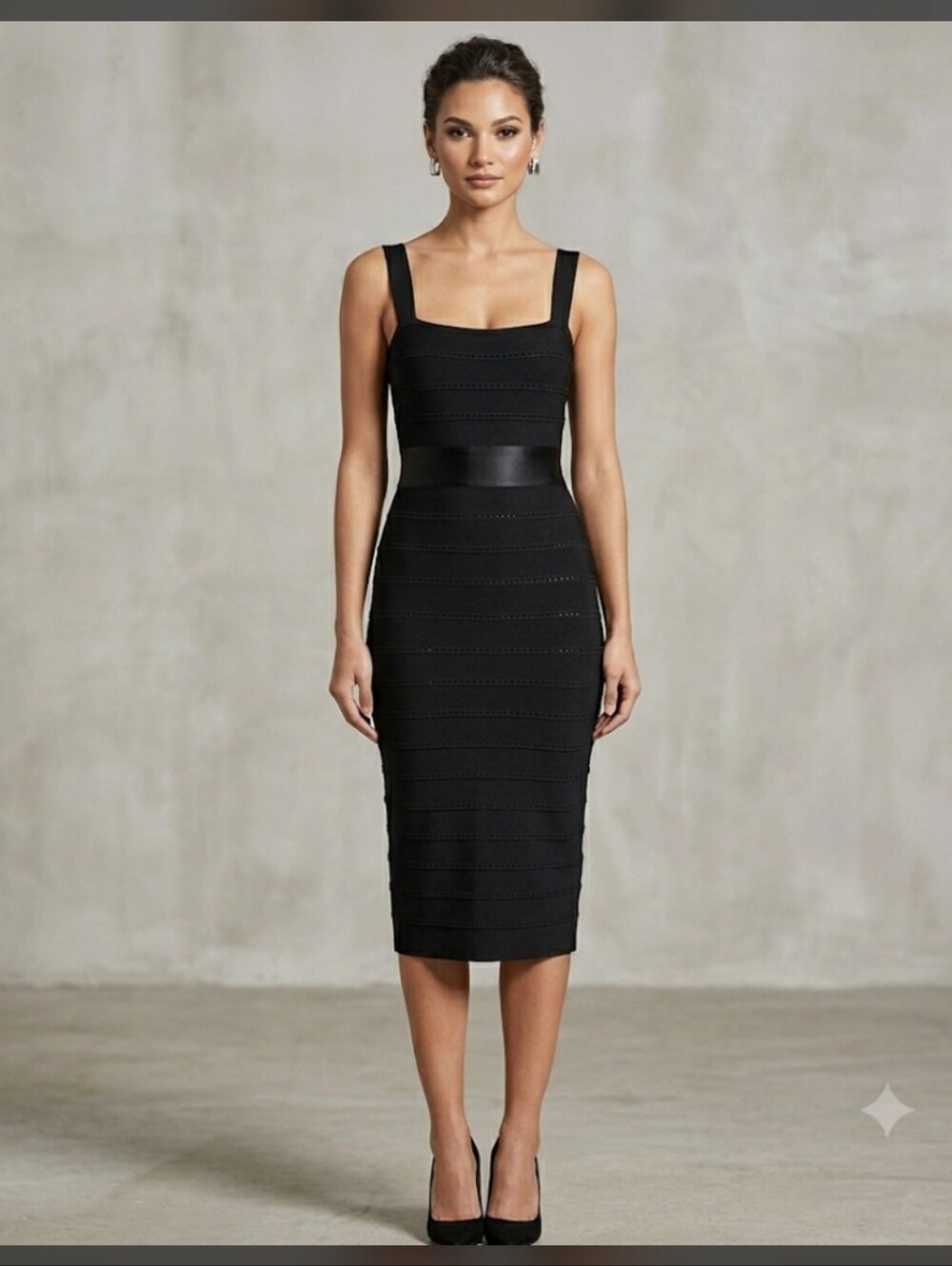 Diane Von Furstenberg Black Sleek Dress